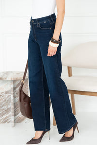 PALOMA FEATHER LUXE JEANS IN DARK BLUE