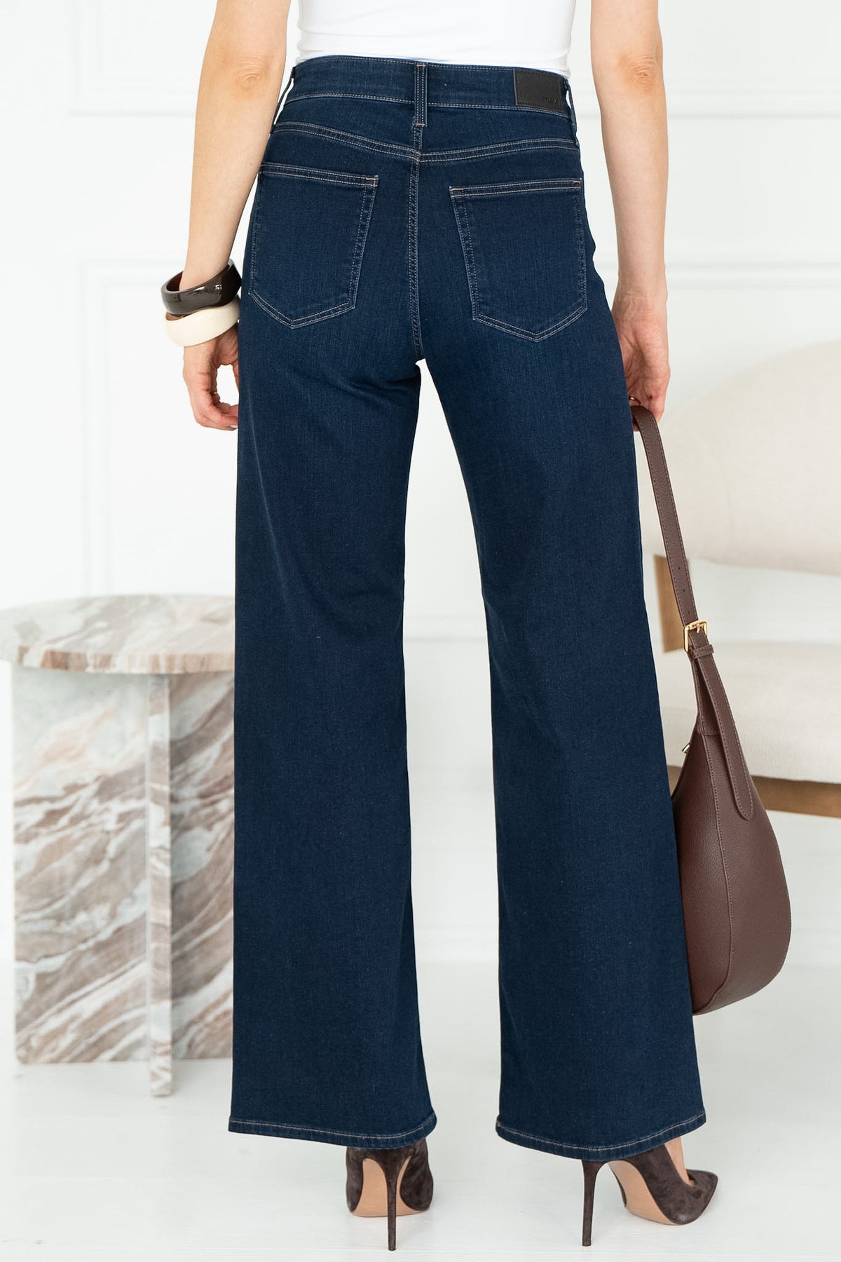 PALOMA FEATHER LUXE JEANS IN DARK BLUE