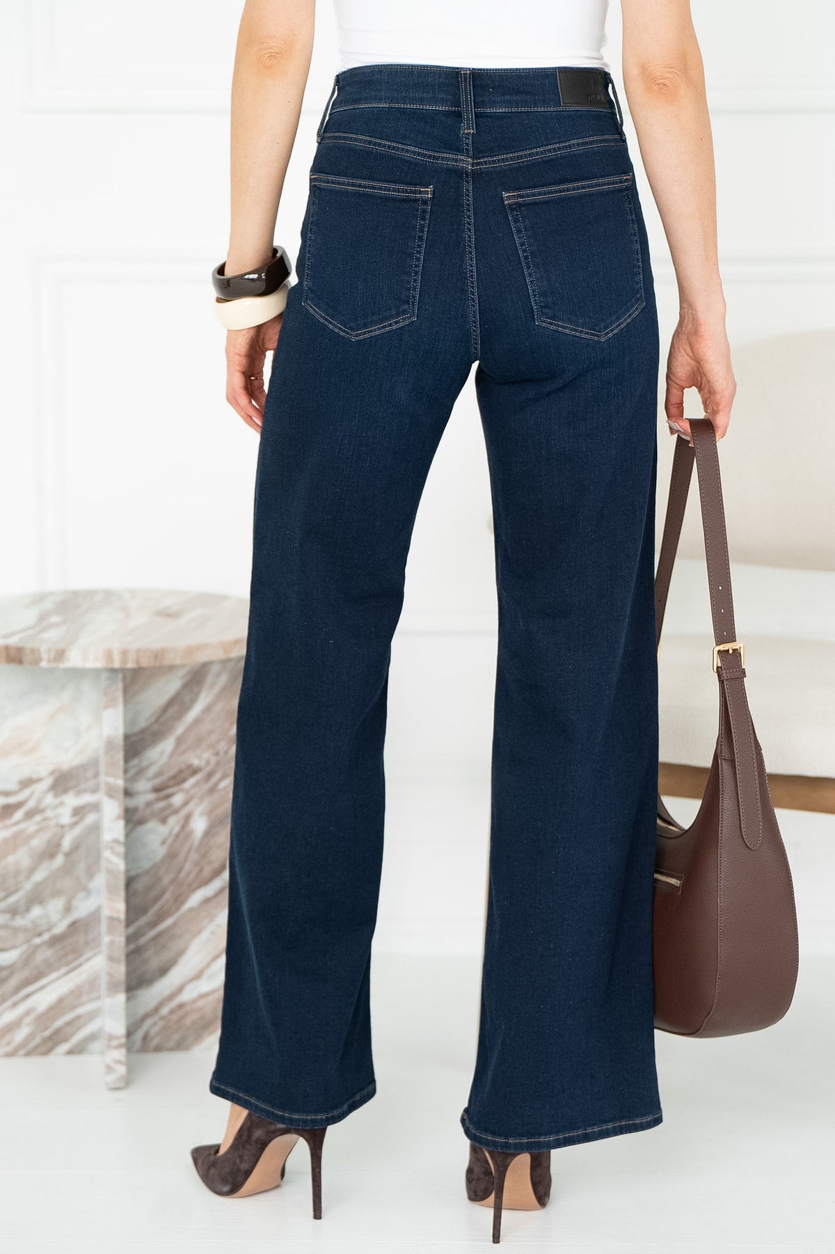 PALOMA FEATHER LUXE JEANS IN DARK BLUE