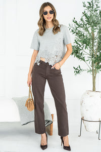 YVETTE LACE BOTTOM TEE