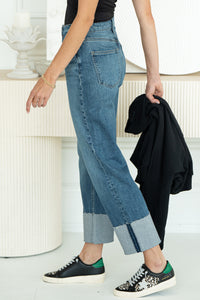 SAVANNAH STRAIGHT LEG CUFFED JEANS