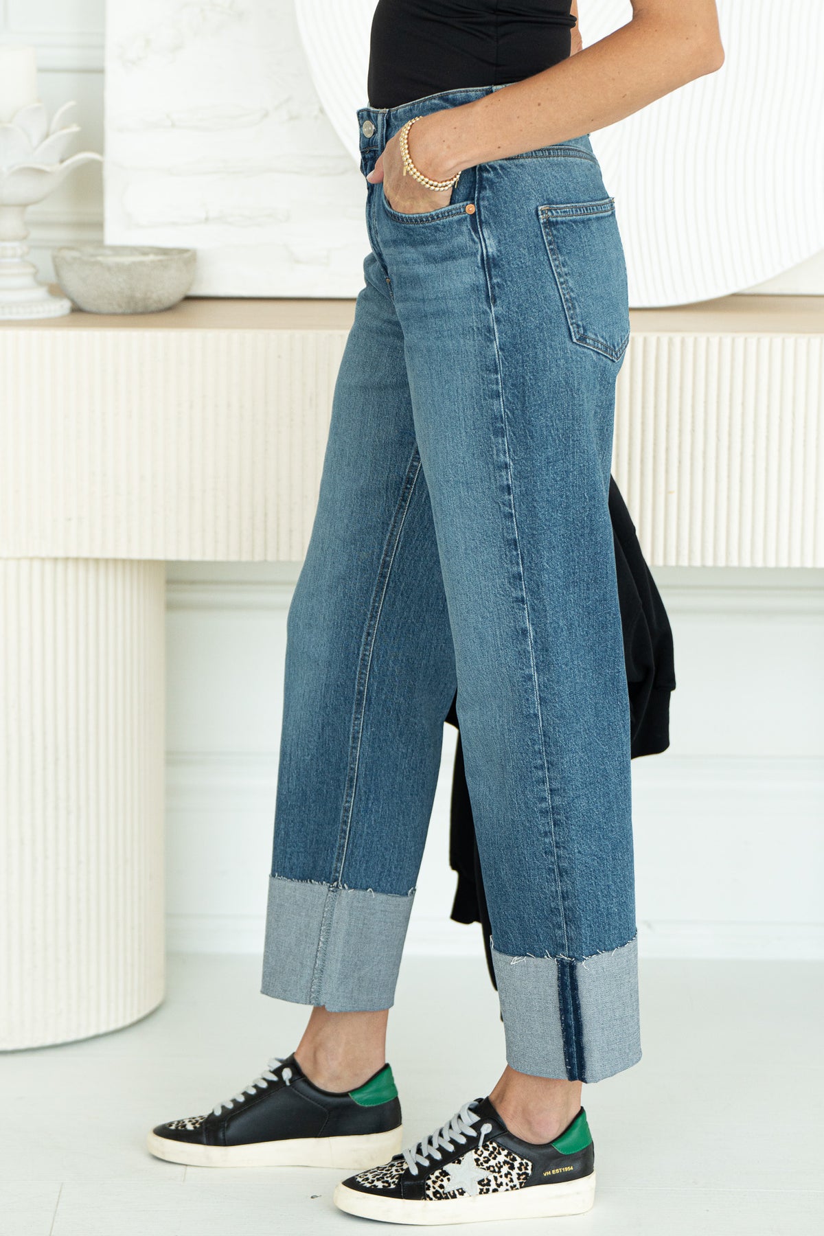 SAVANNAH STRAIGHT LEG CUFFED JEANS