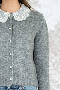 AISHA LACE COLLAR SWEATER