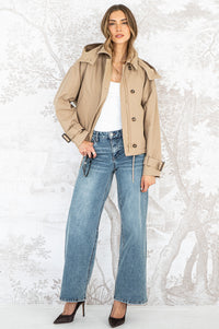 BLOOR SHERPA LINED CROPPED TRENCH
