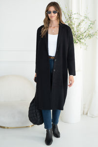 VICKI KNIT COAT-BK