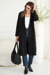 VICKI KNIT COAT-BK