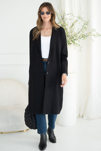 VICKI KNIT COAT-BK