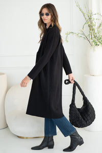 VICKI KNIT COAT-BK