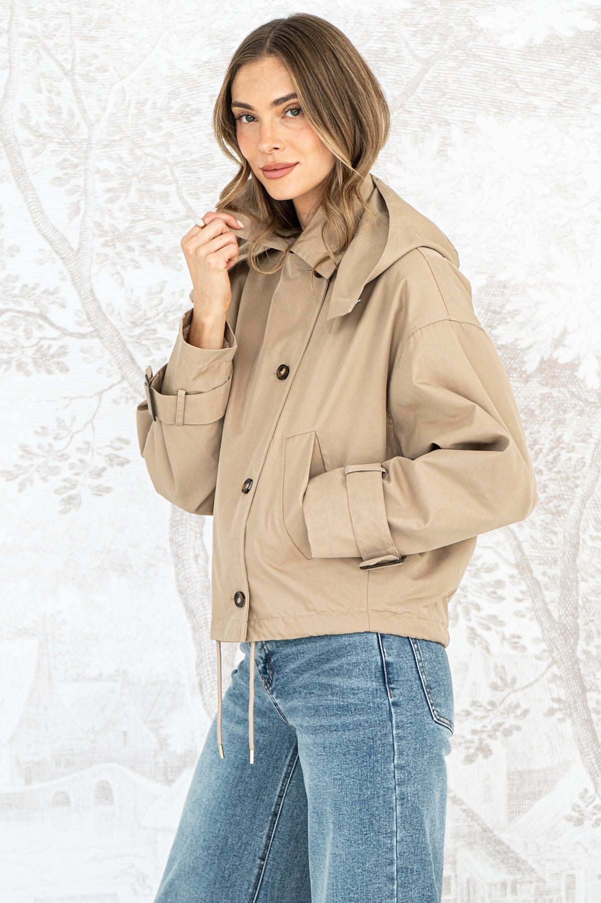 BLOOR SHERPA LINED CROPPED TRENCH