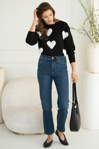 AJAX SHERPA HEART SWEATER