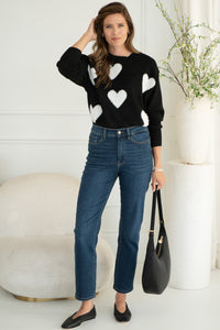 AJAX SHERPA HEART SWEATER