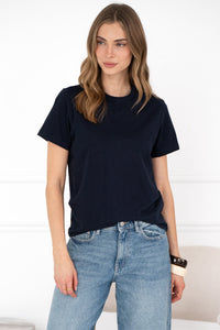 CADE COTTON TEE IN NAVY