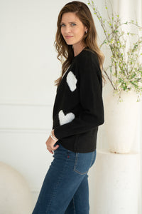AJAX SHERPA HEART SWEATER