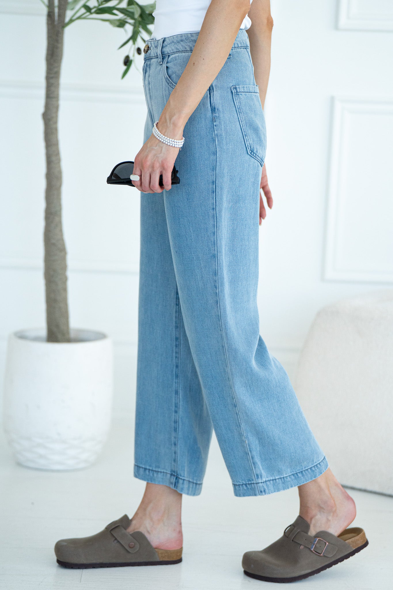 【SATIIIZ】Toko Wave Pigment Denim Pants SATIIIZ】Toko Wave Pigment Denim Pants ボトムス（レディース）
