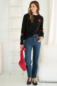 PHILIPPA FLECK HEART SWEATER