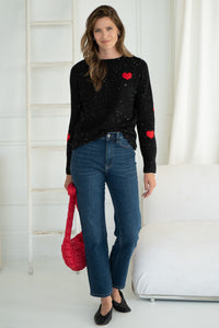 PHILIPPA FLECK HEART SWEATER