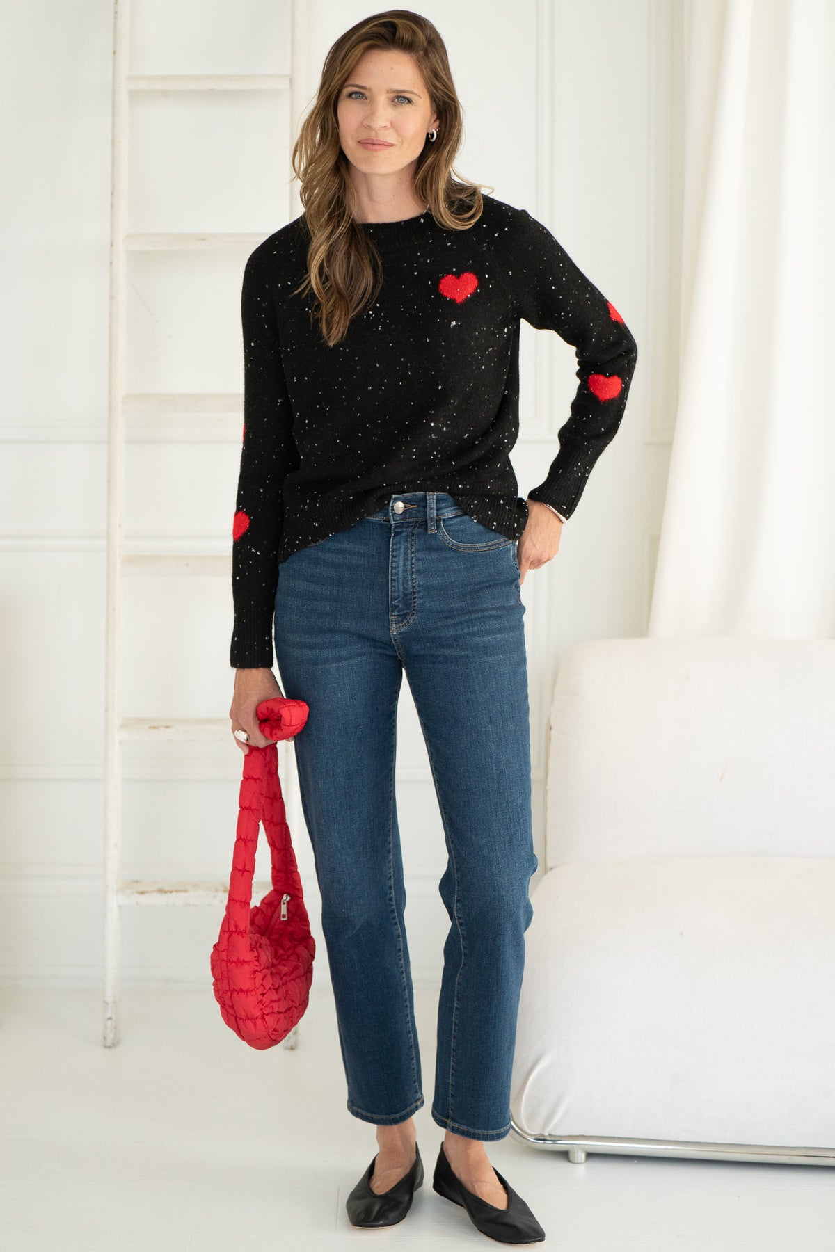 PHILIPPA FLECK HEART SWEATER