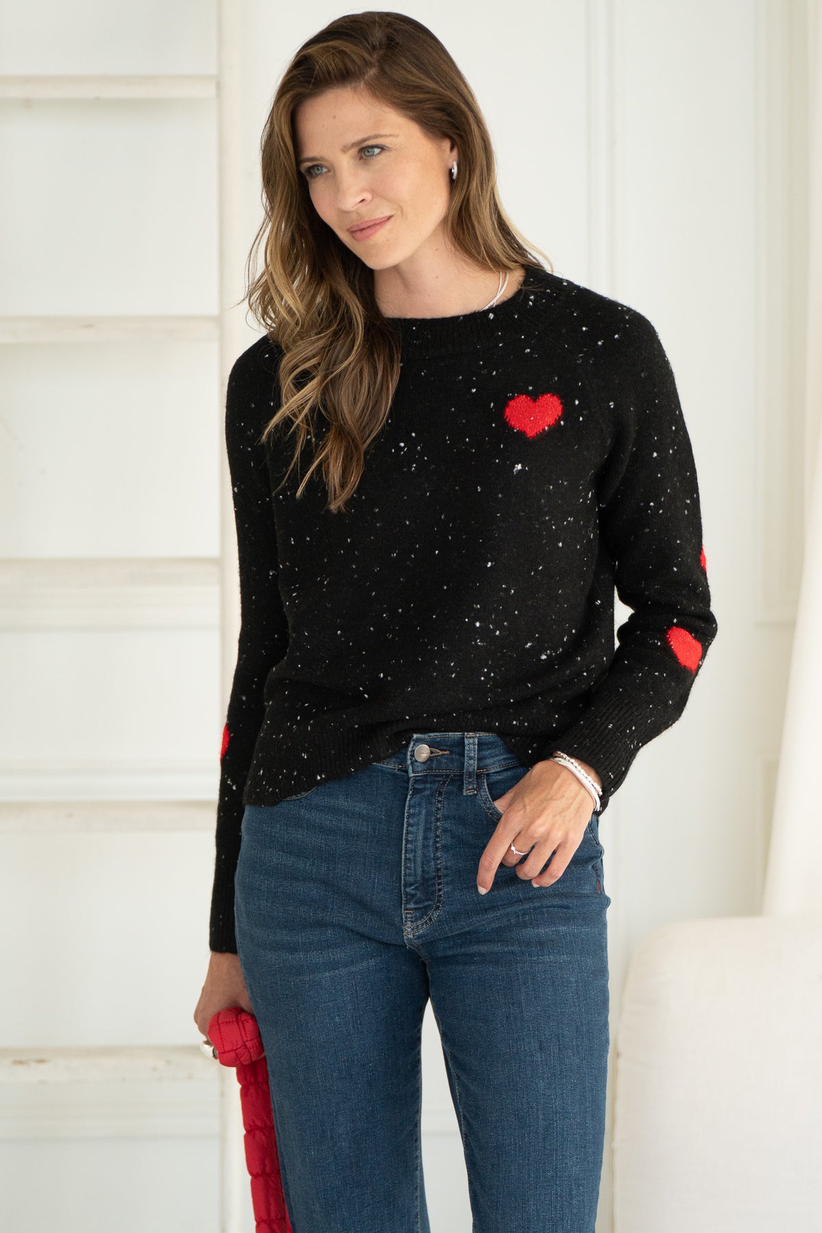 PHILIPPA FLECK HEART SWEATER