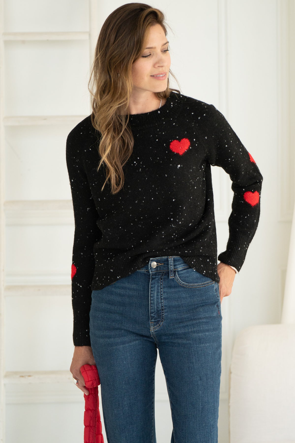 PHILIPPA FLECK HEART SWEATER