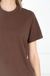 CADE COTTON TEE IN BROWN