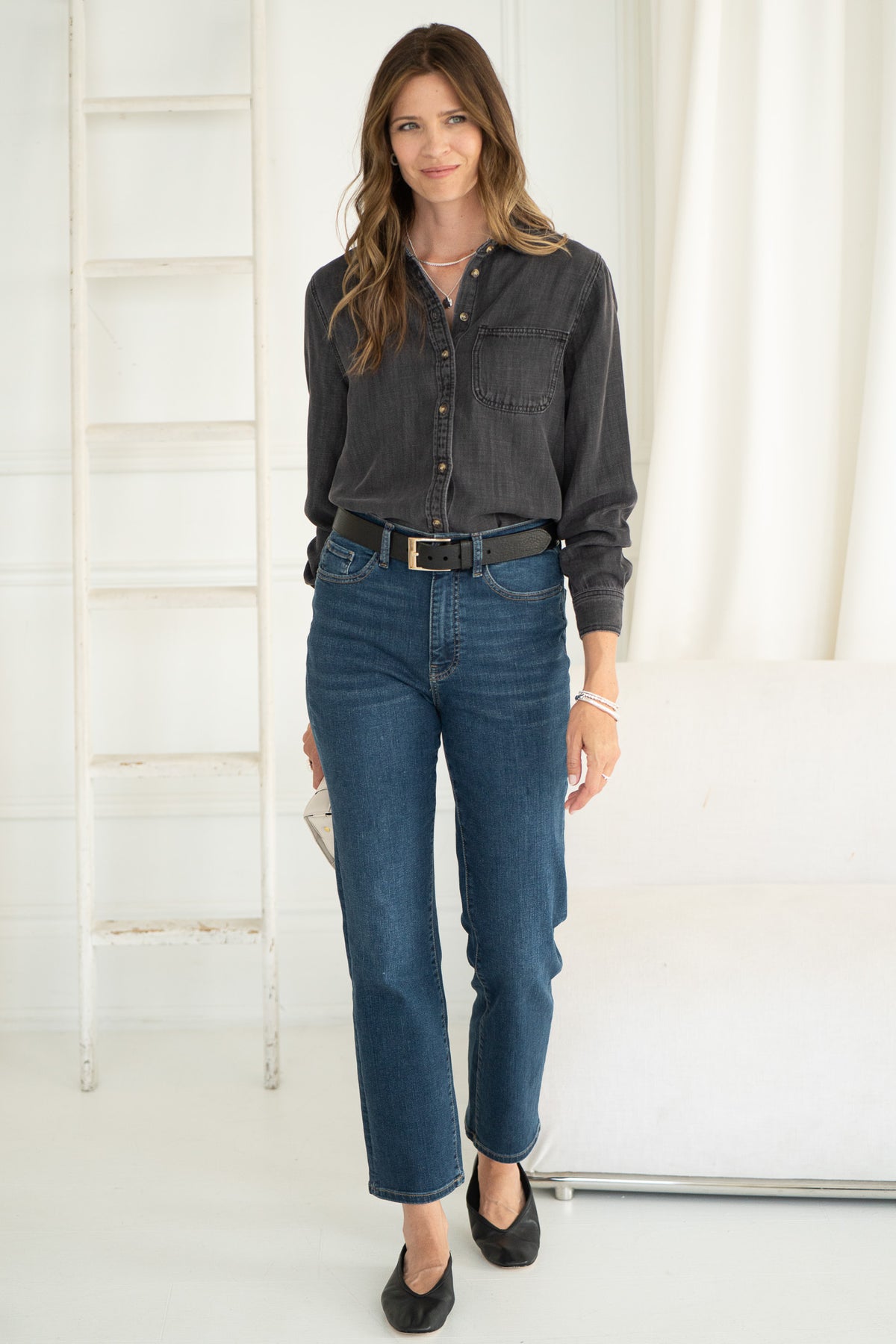 BURKE DENIM SHIRT-BK