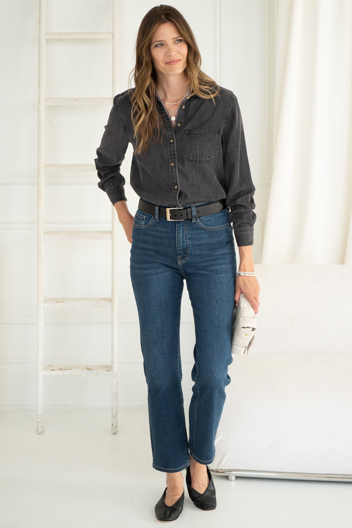 BURKE DENIM SHIRT-BK