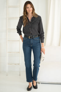 BURKE DENIM SHIRT-BK