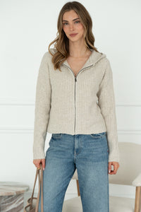 GAVIN ZIP SWEATER W/ HOOD