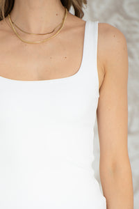 TEEGAN SQUARE NECK TANK TOP-WH