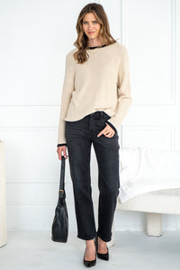 NATALIA SWEATER W/CONTRAST TRIM