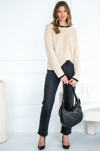 NATALIA SWEATER W/CONTRAST TRIM