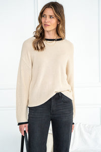 NATALIA SWEATER W/CONTRAST TRIM