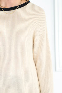 NATALIA SWEATER W/CONTRAST TRIM