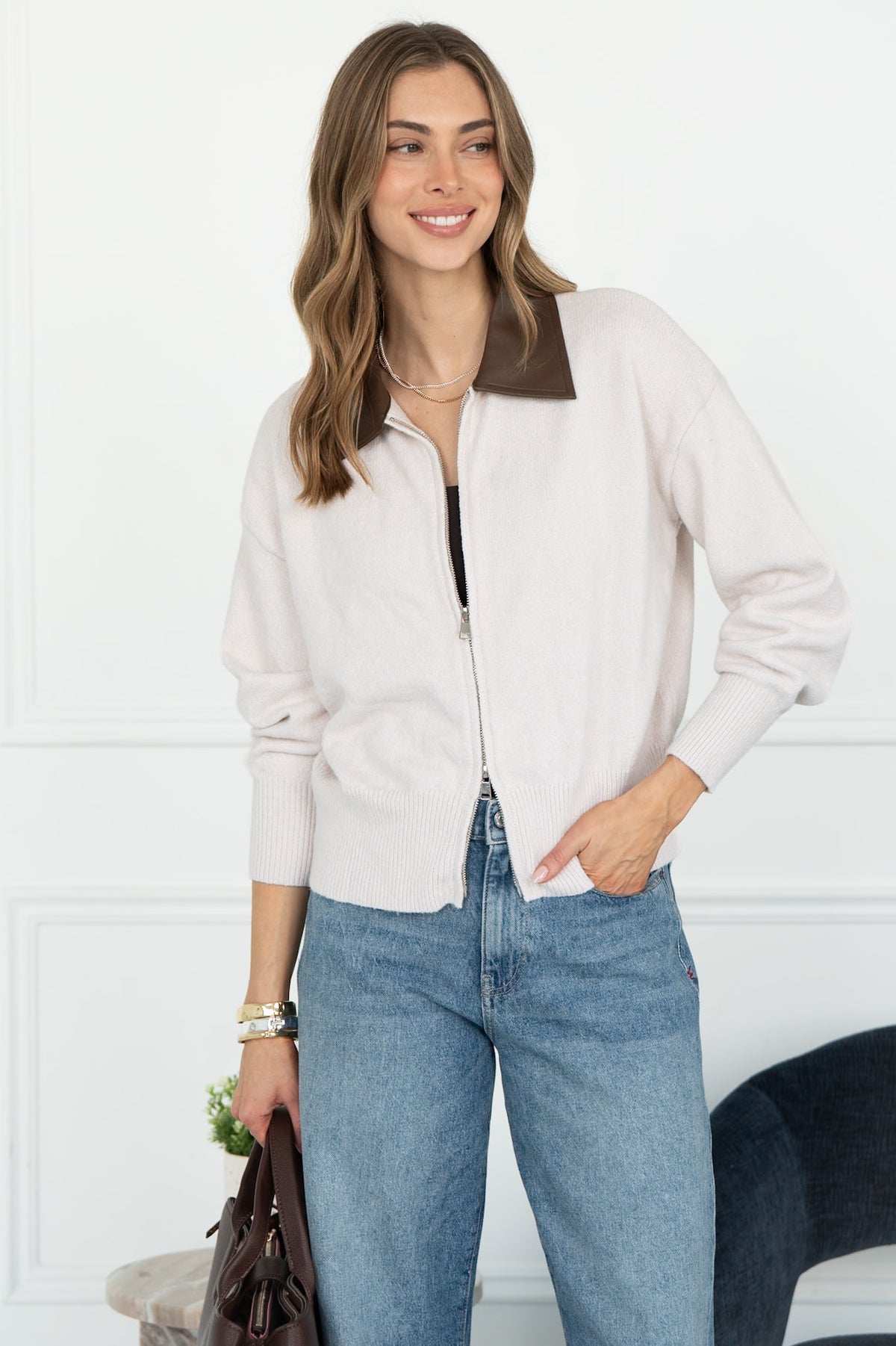 TANIE ZIP UP CARDIGAN