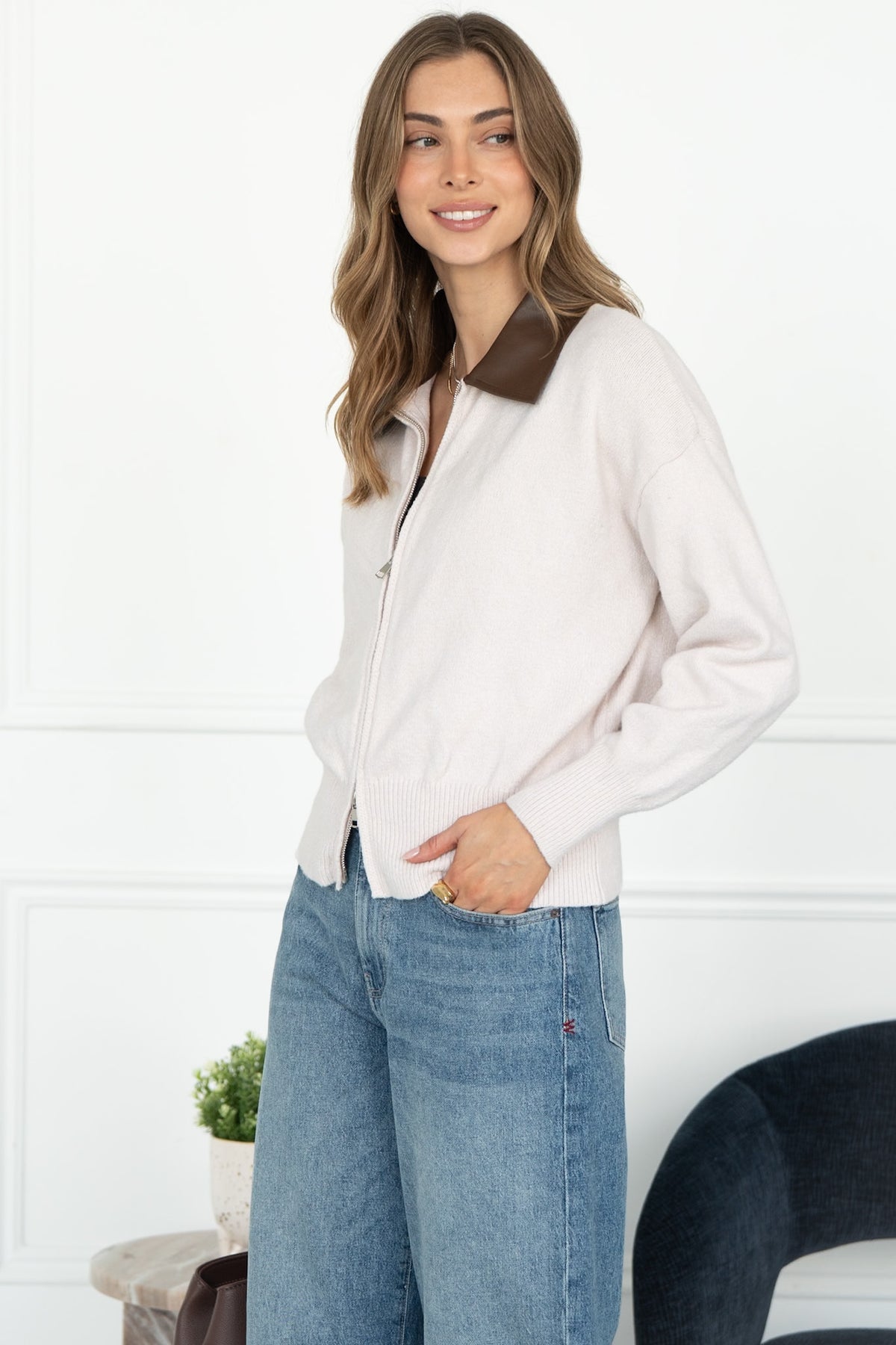 TANIE ZIP UP CARDIGAN