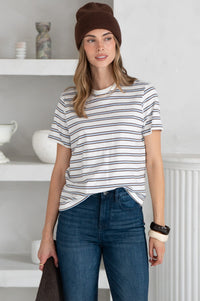 ROME STRIPE COTTON TEE