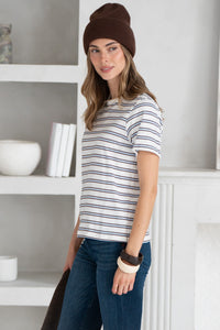 ROME STRIPE COTTON TEE
