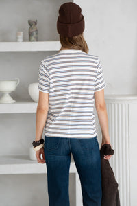 ROME STRIPE COTTON TEE