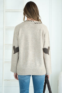 SHYLA ELBOW HEART CARDIGAN