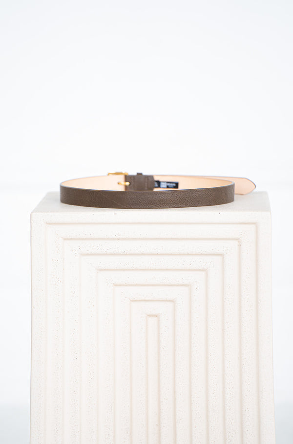 MILLIE PEBBLED LEATHER BELT-BR