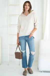 PENNY HEART BACK KNIT HOODIE
