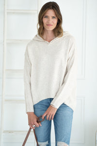 PENNY HEART BACK KNIT HOODIE