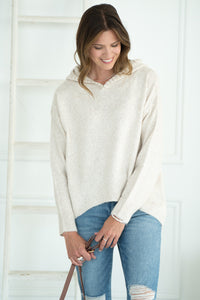 PENNY HEART BACK KNIT HOODIE