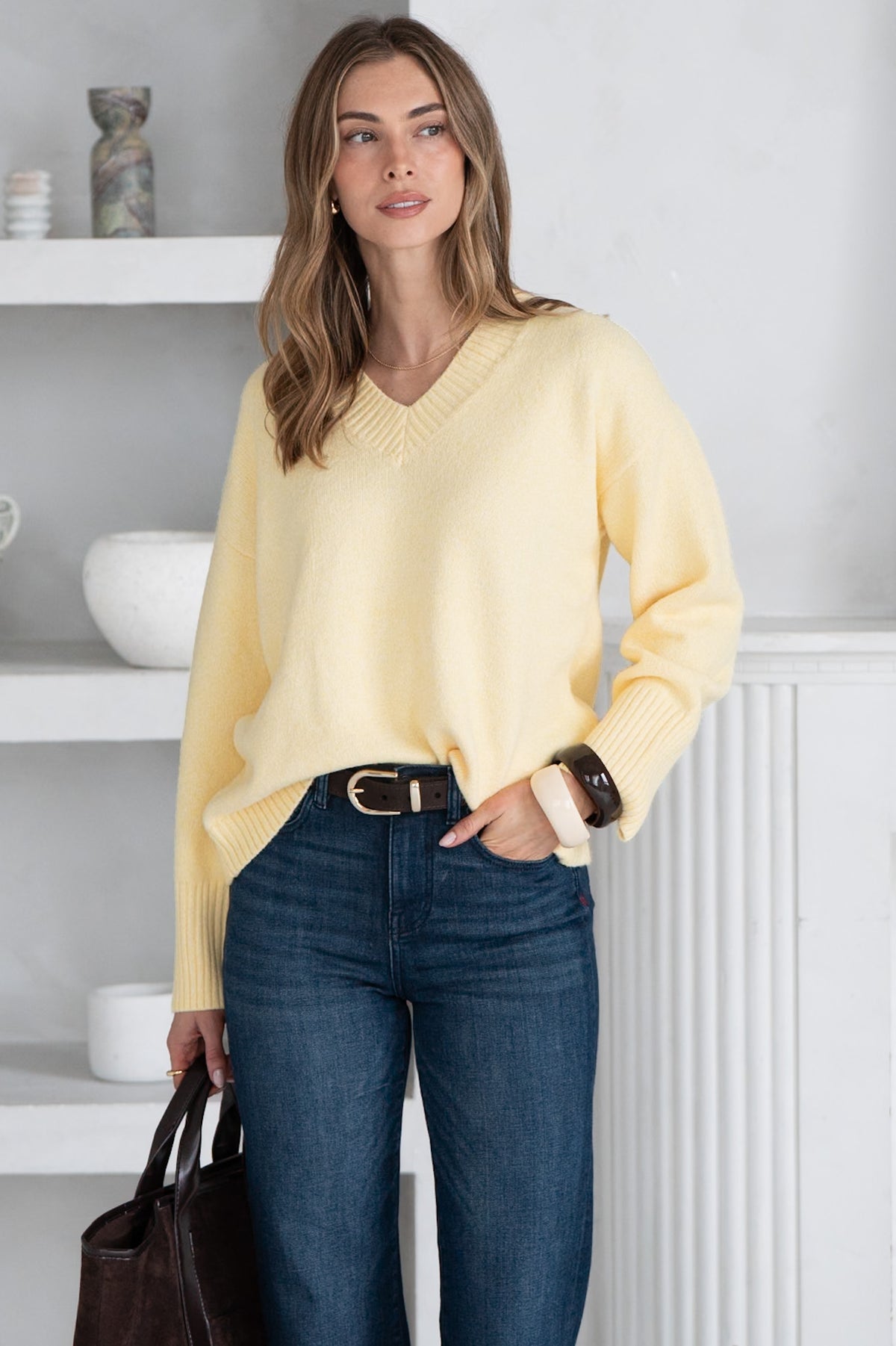 AMARA V NECK SWEATER