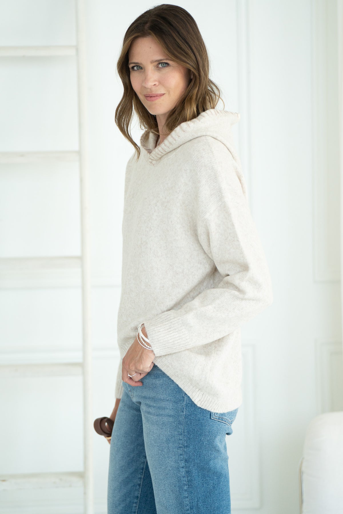 PENNY HEART BACK KNIT HOODIE