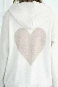PENNY HEART BACK KNIT HOODIE