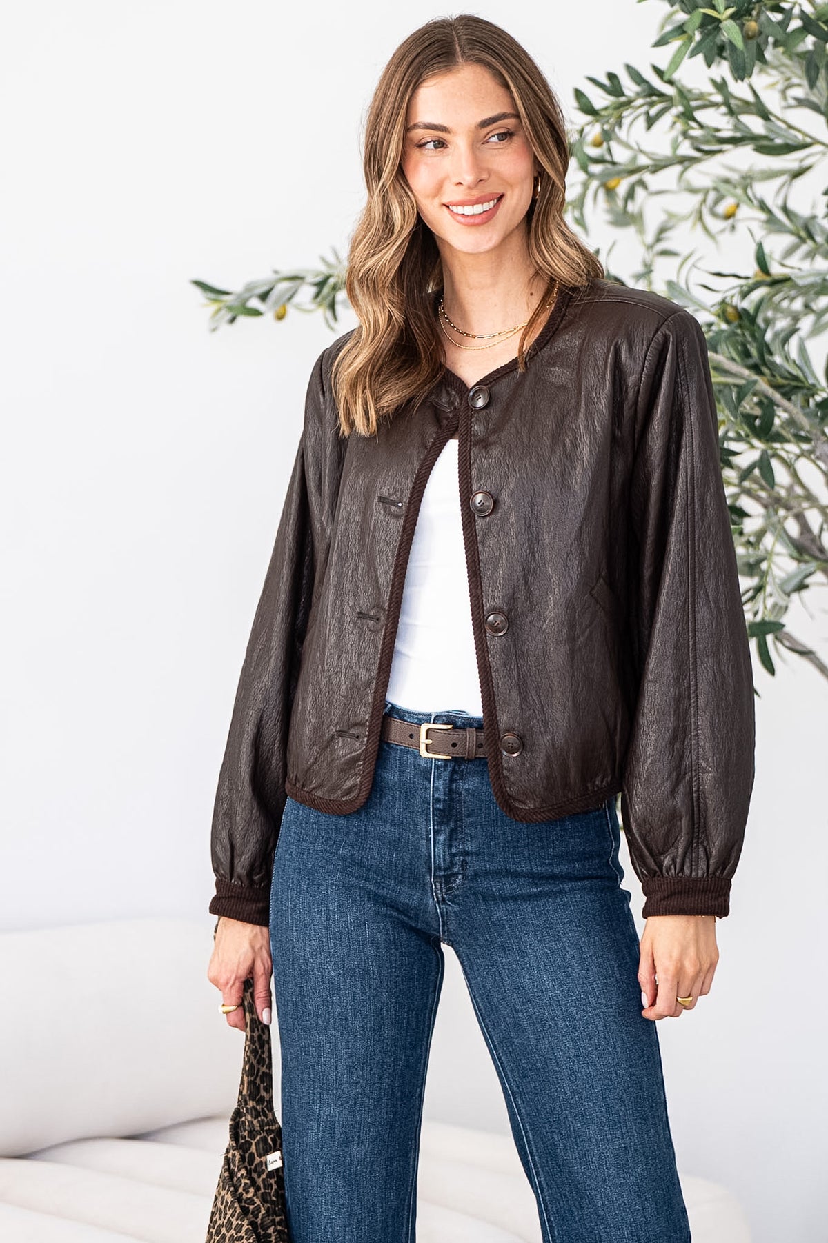 NEVE FAUX LEATHER JACKET