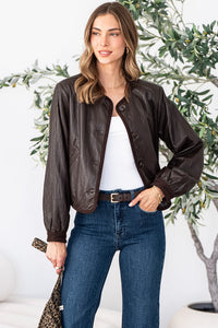 NEVE FAUX LEATHER JACKET