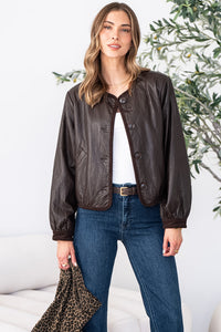 NEVE FAUX LEATHER JACKET