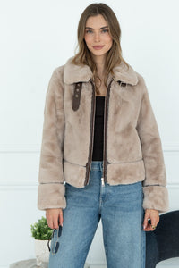 LAMBRA FAUX FUR JACKET